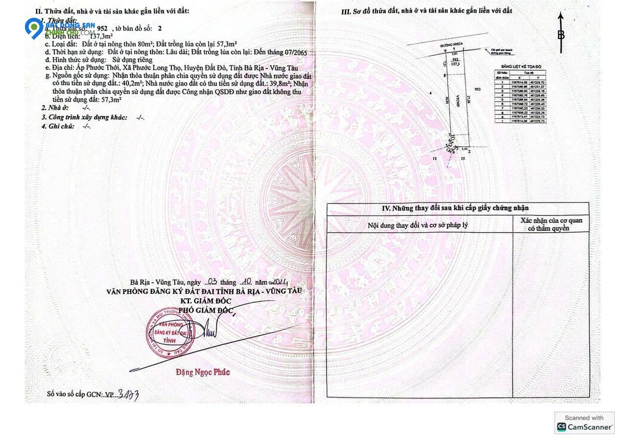 520tr có ngay 137m2 đất mặt tiền đường nhựa sổ sẵn sang tên trong ngày