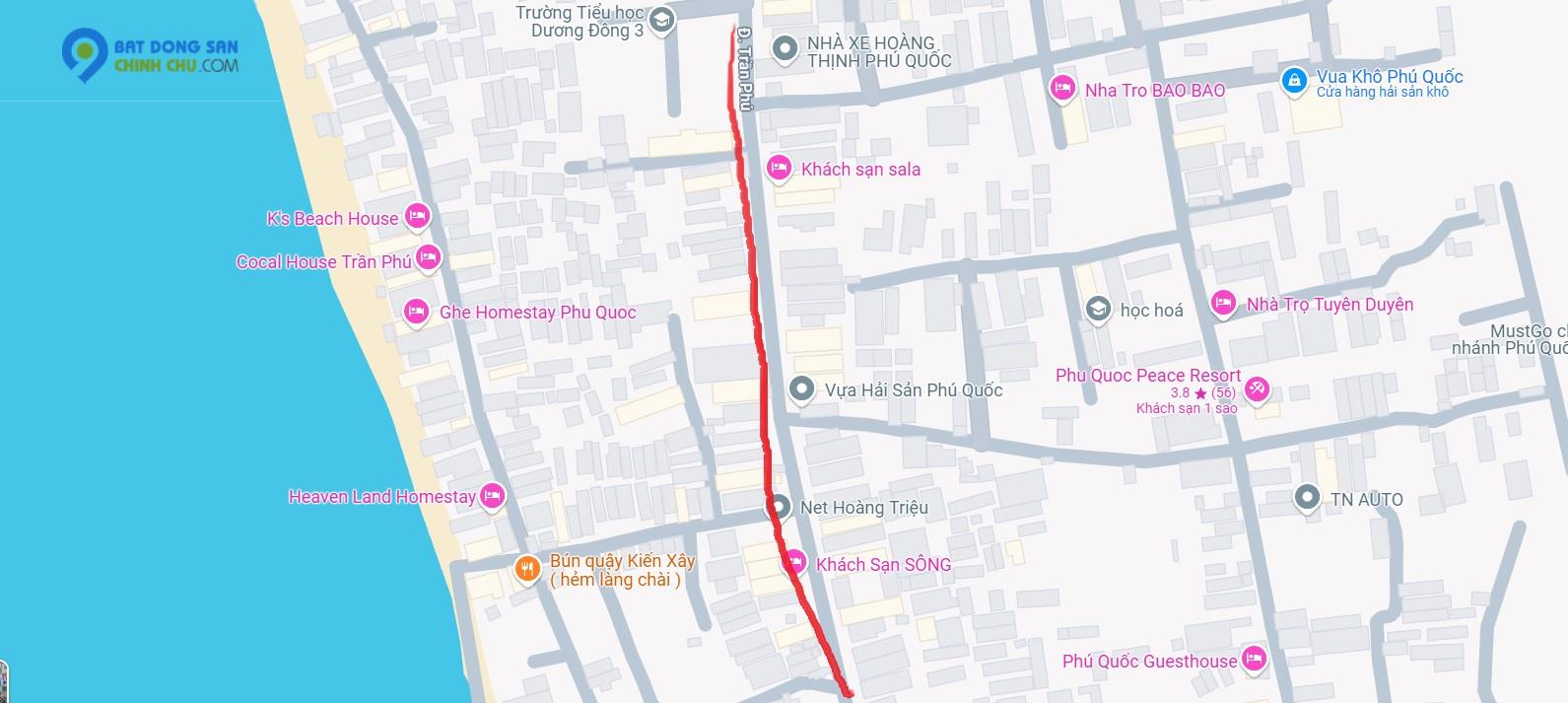 BÁN ĐẤT MẶT TIỀN TRẦN PHÚ, TT DƯƠNG ĐÔNG, PHÚ QUỐC