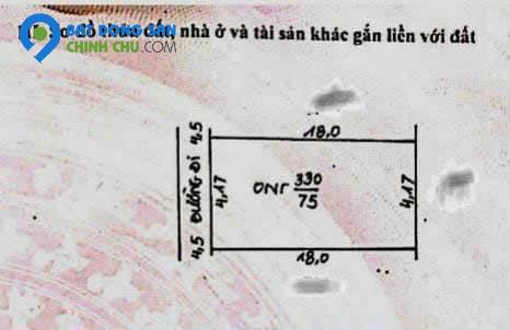 BÁN GẤP LÔ GÓC 75m THỔ CƯ  THỤY HƯƠNG CHƯƠNG MỸ