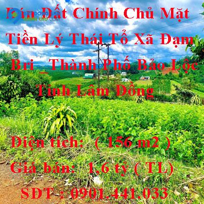 Bán Đất Chính Chủ Mặt Tiền Lý Thái Tổ _View Đẹp _ 1,6 Tỷ