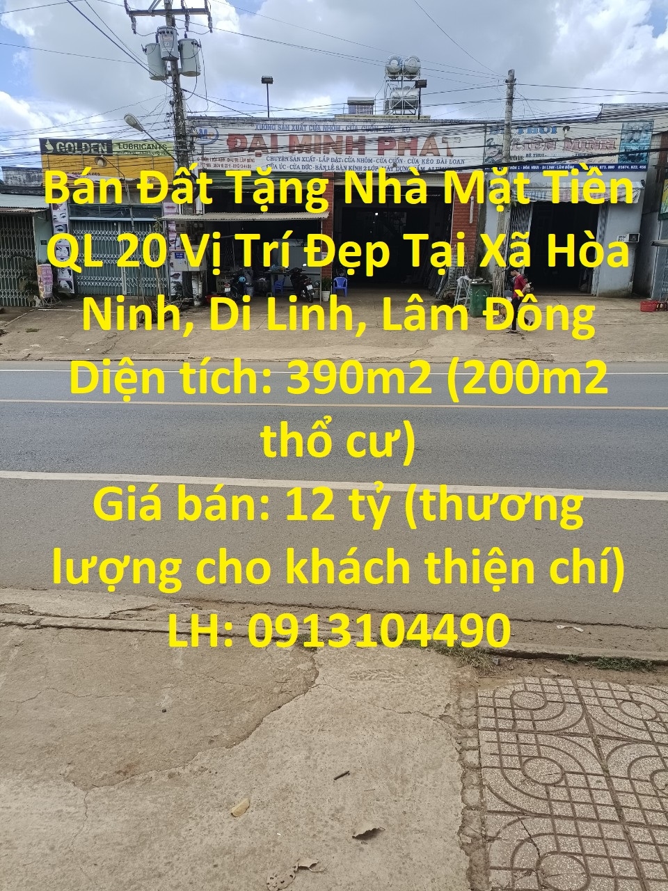 Bán Đất Tặng Nhà Mặt Tiền QL 20 Vị Trí Đẹp Tại Xã Hòa Ninh, Di Linh, Lâm Đồng