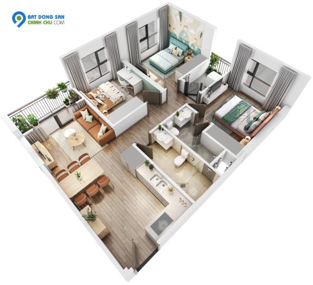 Bán Nhanh !!! Căn góc 3PN - SA5.38.17 rẻ nhất Vinhomes Smart City. Full 3. 6 tỷ