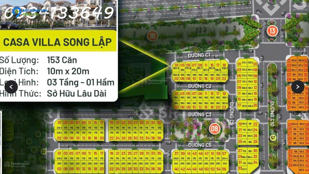 Bán biệt thự đẹp tại Blanca City, 25 tỷ, 135m2,  nhiều tiện ích