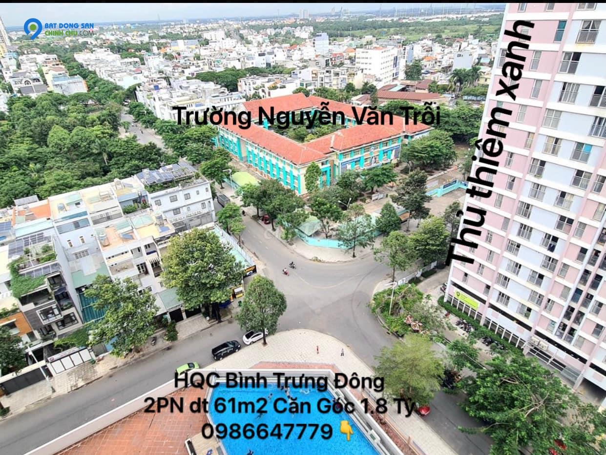 Bán căn hộ GÓC đẹp nhất HQC Bình Trưng Đông Quận 2, Tp Thủ Đức. DT 68m2. Nhà mới bàn giao