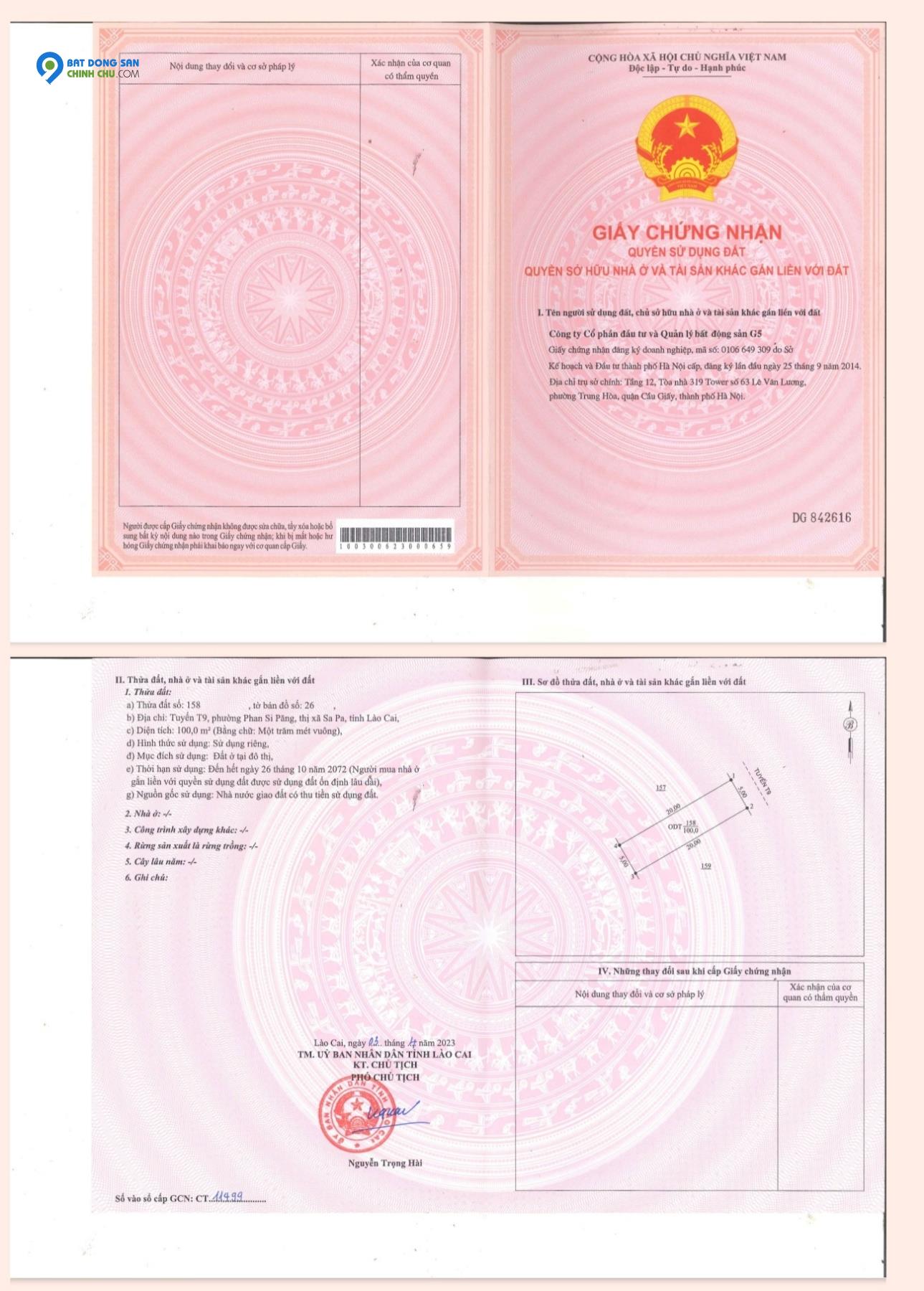 Bán căn liền kề xây sẵn 4 tầng đường T9 KĐT Tây Bắc - Sapa. Giá chỉ 5,8 tỷ cả nhà và đất