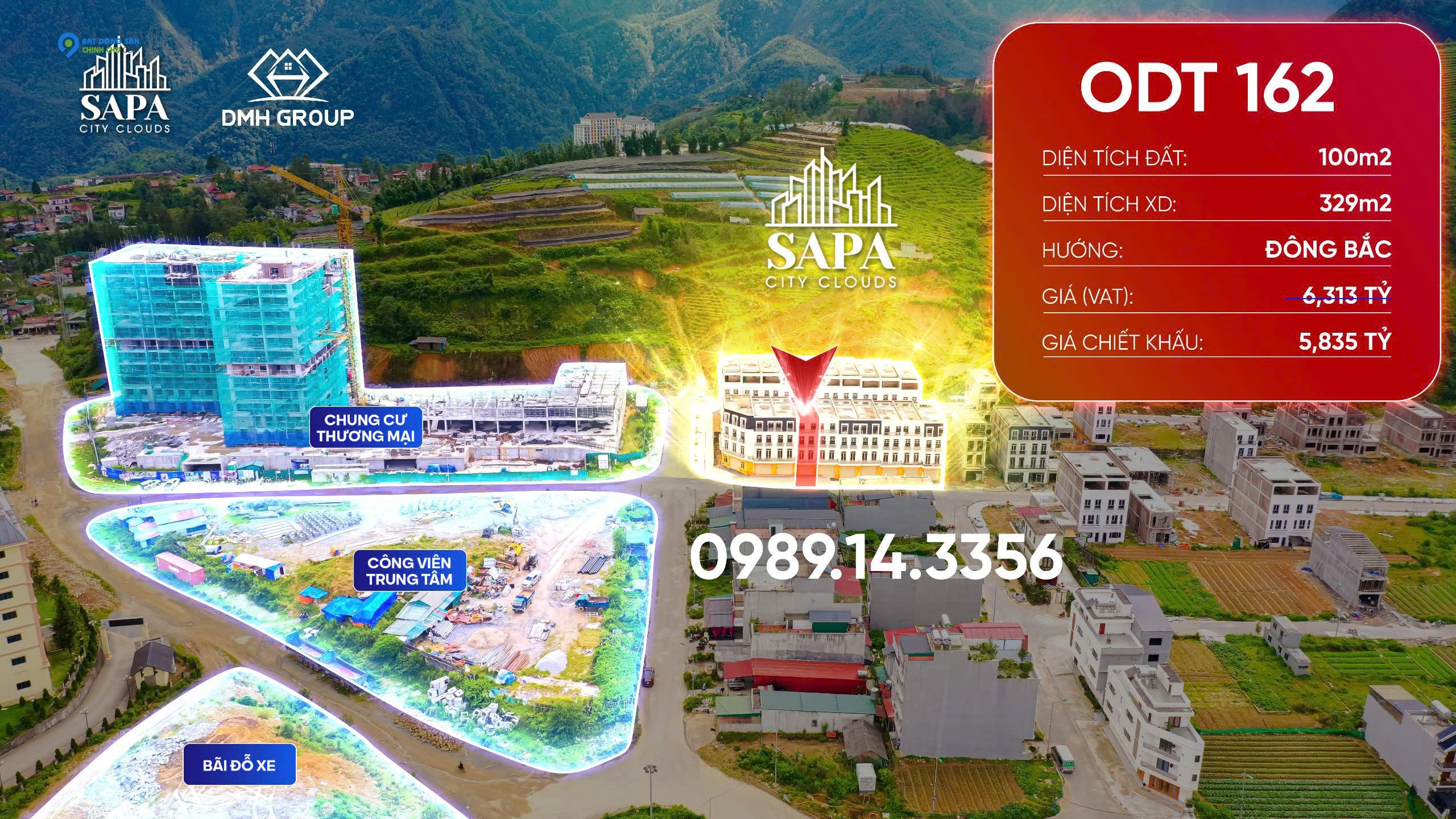 Bán căn liền kề xây sẵn 4 tầng đường T9 KĐT Tây Bắc - Sapa. Giá chỉ 5,8 tỷ cả nhà và đất