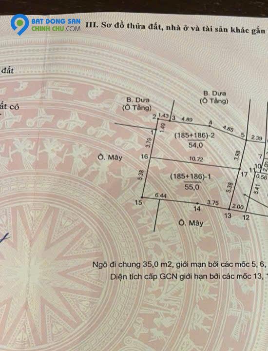 Bán đất Đức Thượng, 55m gần QL 32, Vành đai 4, giá đầu tư.