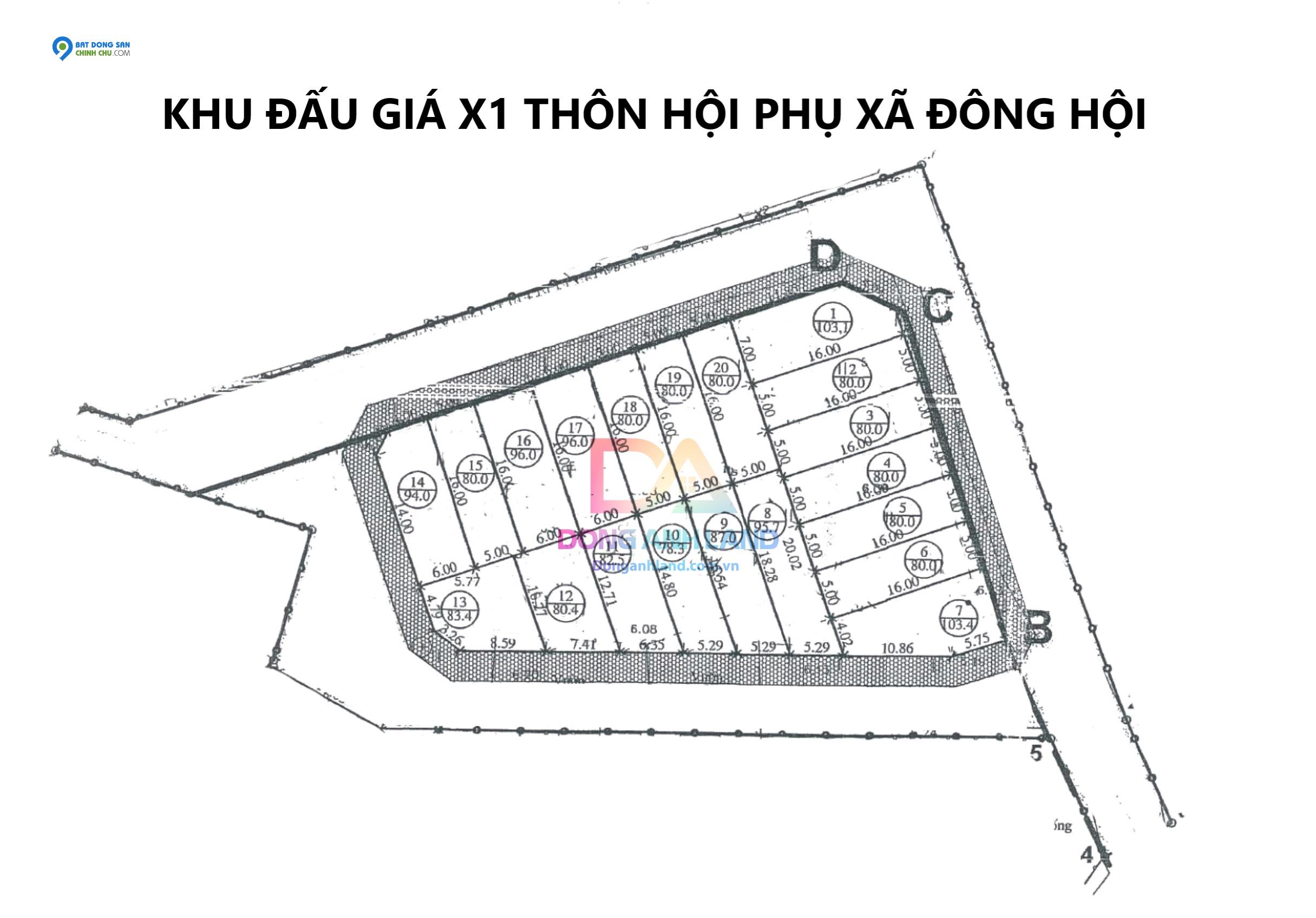 Bán đất đấu giá X1 Hội Phụ Đông Hội Đông Anh , gần dự án Vin Cổ Loa tiềm năng cực lớn