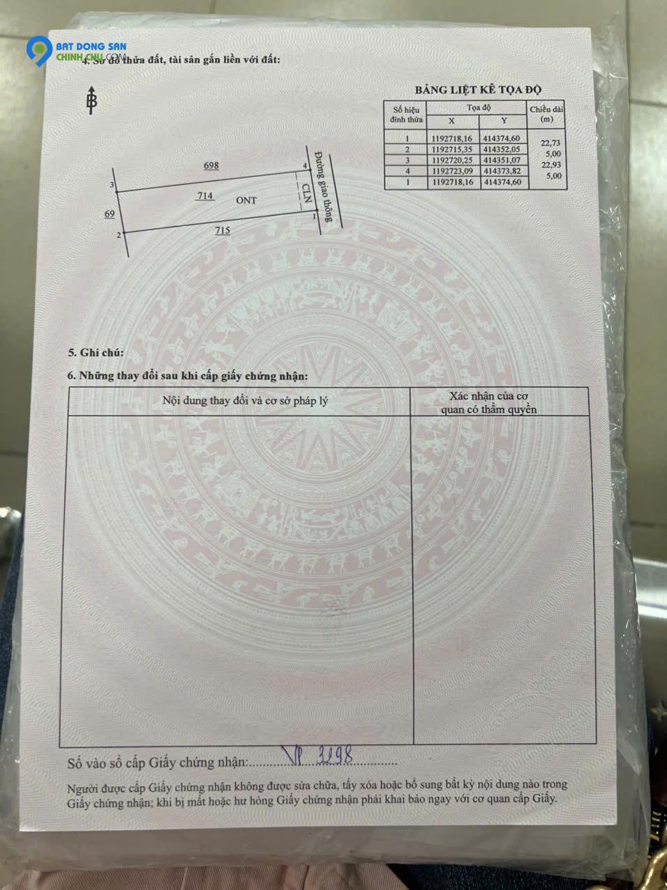 Bán đất khu dân cư Bưng Cơ Lộc An giá tốt