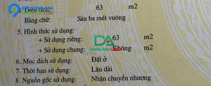 Bán đất kinh doanh mặt đường Đông Anh 63m QL3