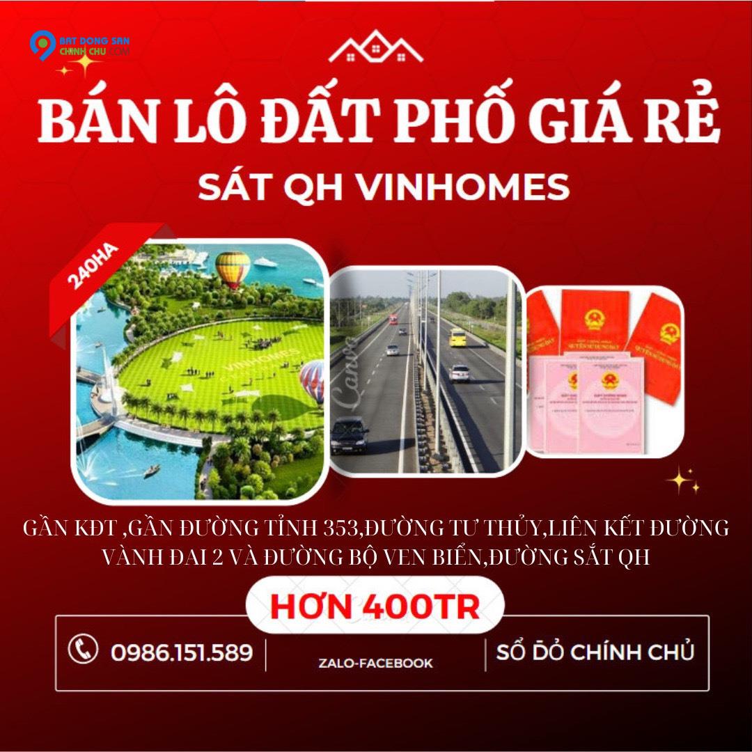 Bán đất mặt phố giá bình dân ngay trung tâm quận Dương kinh.sỏ đỏ mới cứng gần với đường cao tốc tại Hải Phòng