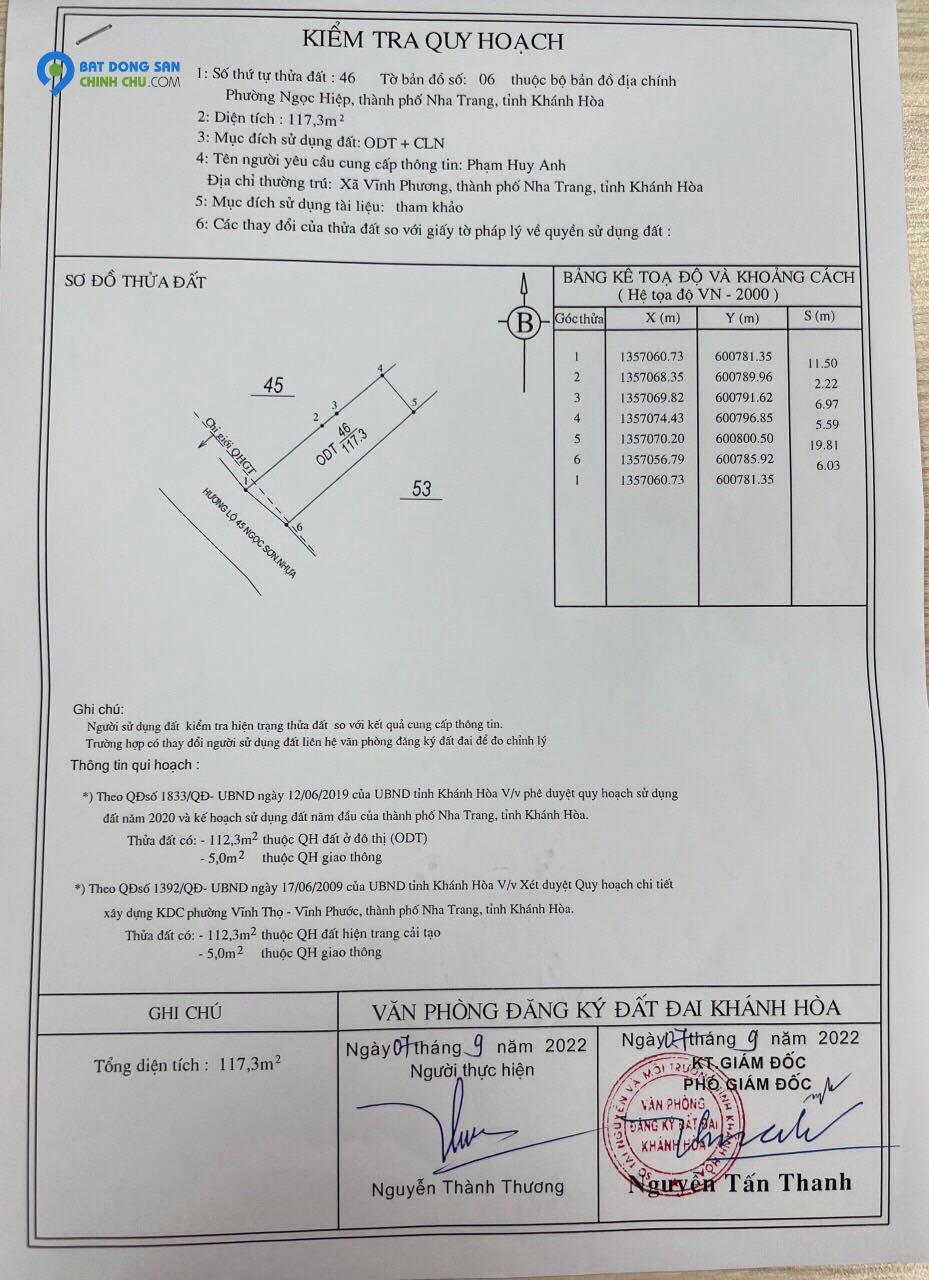 Bán đất ngay khu du lịch phù hợp xây biệt thự Ngọc Hiệp Nha Trang lh 0359111296