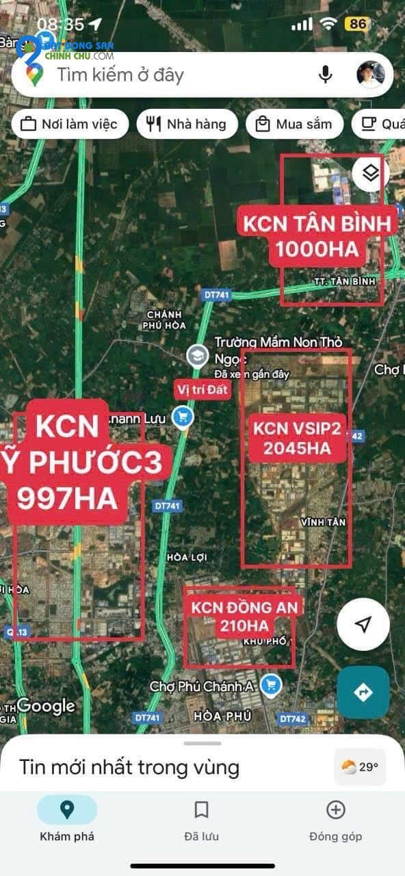 Bán đất tại Đường 741, Chánh Phú Hòa, Bến Cát, Bình Dương giá cực chất 1,26 tỷ, 339m2