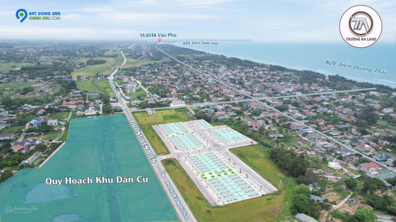 Bán đất thổ cư 114m², mặt biển Quốc gia, Quảng Thái - Quảng Xương - Thanh Hóa, 1.5 tỷ, sổ đỏ