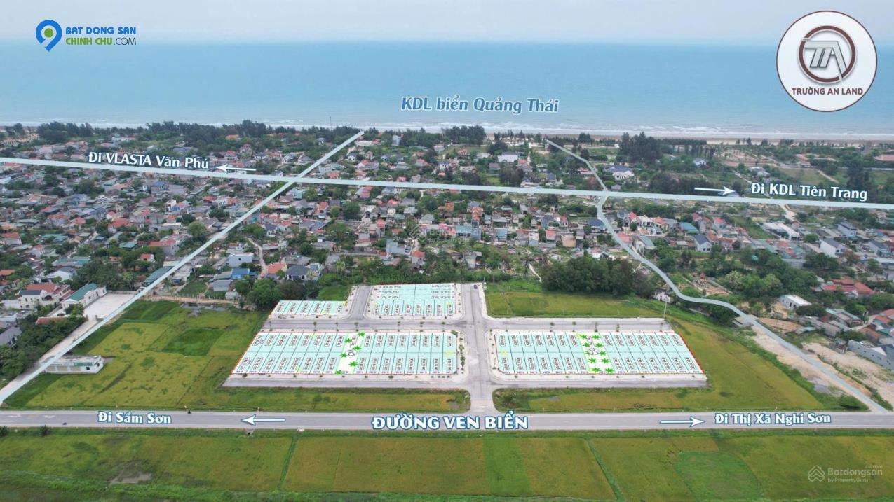 Bán đất thổ cư 114m², mặt biển Quốc gia, Quảng Thái - Quảng Xương - Thanh Hóa, 1.5 tỷ, sổ đỏ