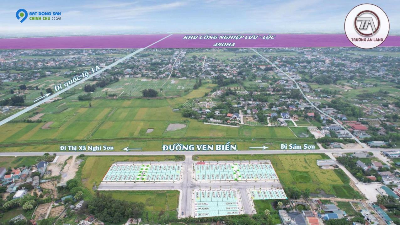 Bán đất thổ cư 114m², mặt biển Quốc gia, Quảng Thái - Quảng Xương - Thanh Hóa, 1.5 tỷ, sổ đỏ