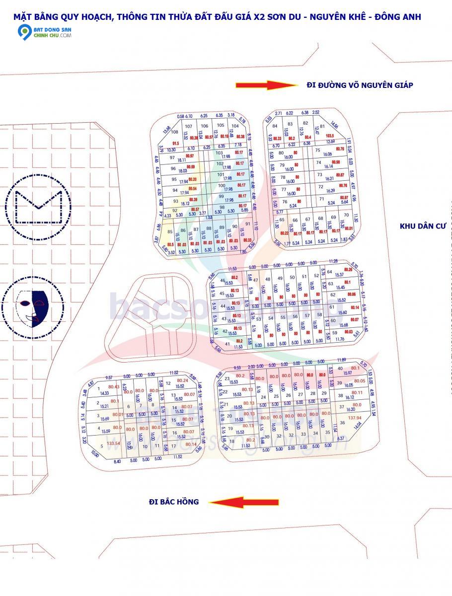 Bán lô góc đất đấu giá x2 Sơn Du - Nguyên Khê