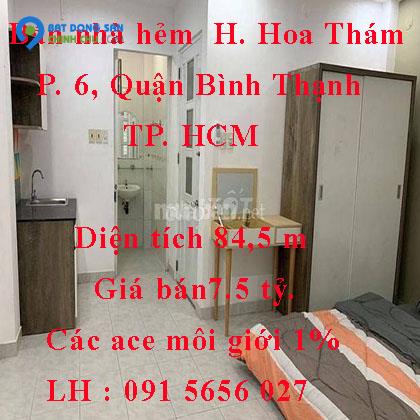 Bán nhà hẻm 189/47D Hoàng Hoa Thám, phường 6, Quận Bình Thạnh,TP. HCM