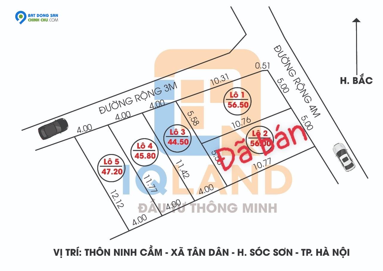 Bán nhanh lô đất Tân Dân full thổ cư đường ô tô gần kcn sạch vành đai 4 chỉ hơn 600tr LH 0963379893