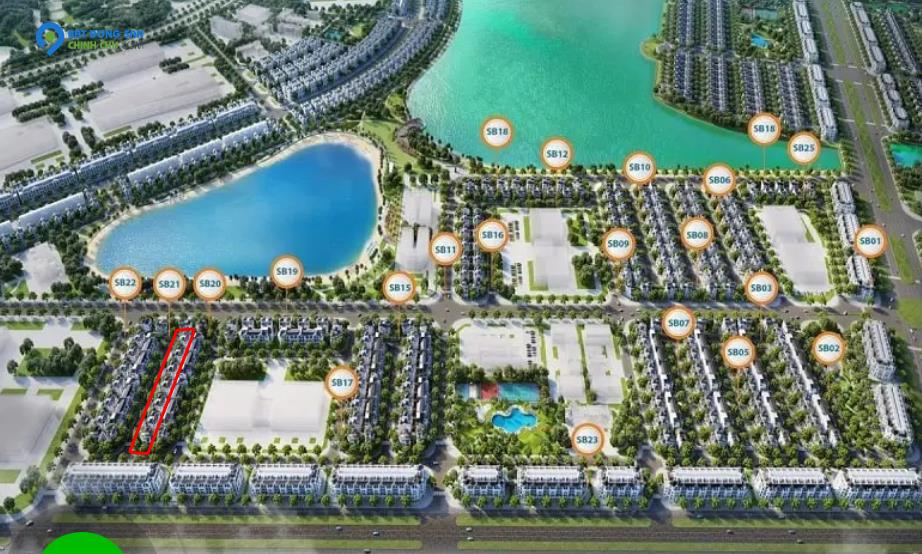 Biệt thự Vinhomes Ocean Park 1, dt142m, 4tầng, mt7.6m, 18.8tỷ