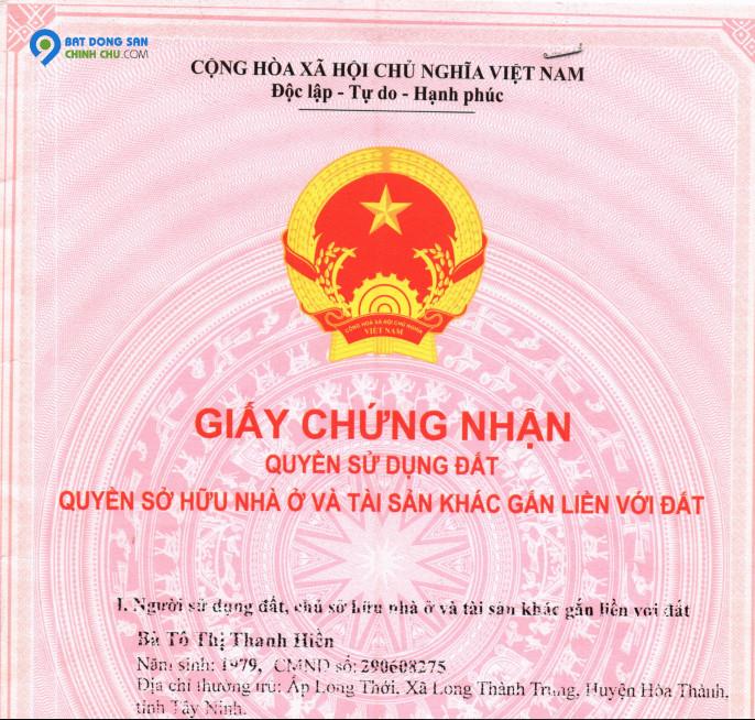 CHÍNH CHỦ CẦN BÁN GẤP LÔ  ĐẤT TÂY NINH