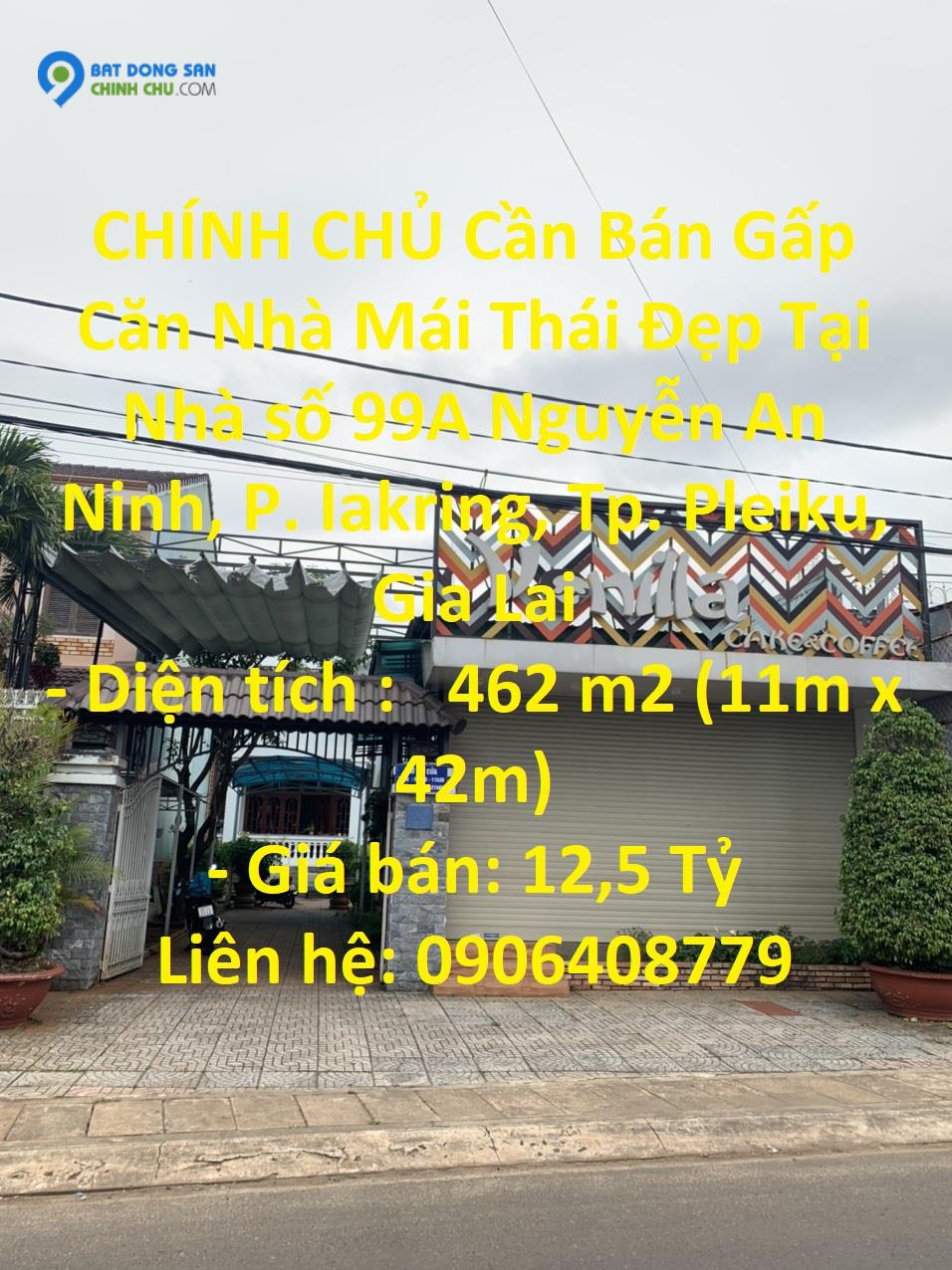 CHÍNH CHỦ Cần Bán Gấp Căn Nhà Mái Thái Đẹp Tại TP Pleiku, Gia Lai