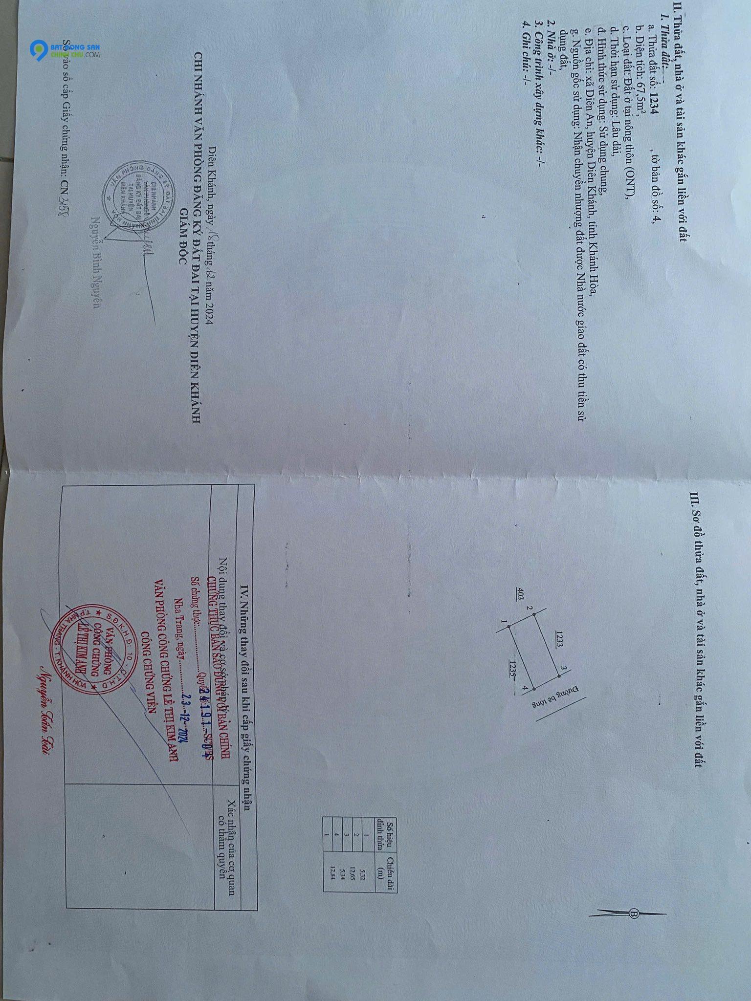 CHỦ CẦN BÁN GẤP LÔ ĐẤT THÔN AN NINH - DIÊN AN ĐƯỜNG Ô TÔ 1TY250
