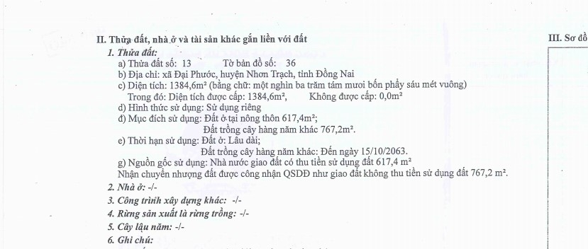 Cần bán khu đất gần 3400m2 đất vườn có 1000m2 thổ cư - view sông Ông Kèo