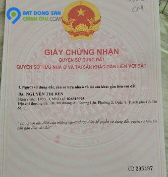 Cần bán nhà Đường Âu Dương Lân, Phường 2, Quận 8