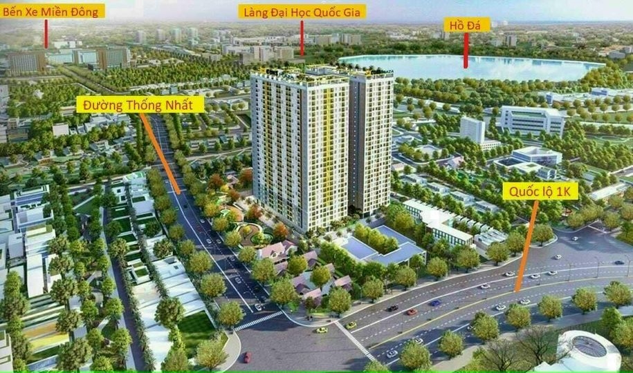 Căn hộ ngay trung tâm tp Dĩ An , giá rẻ chỉ 34tr/m2