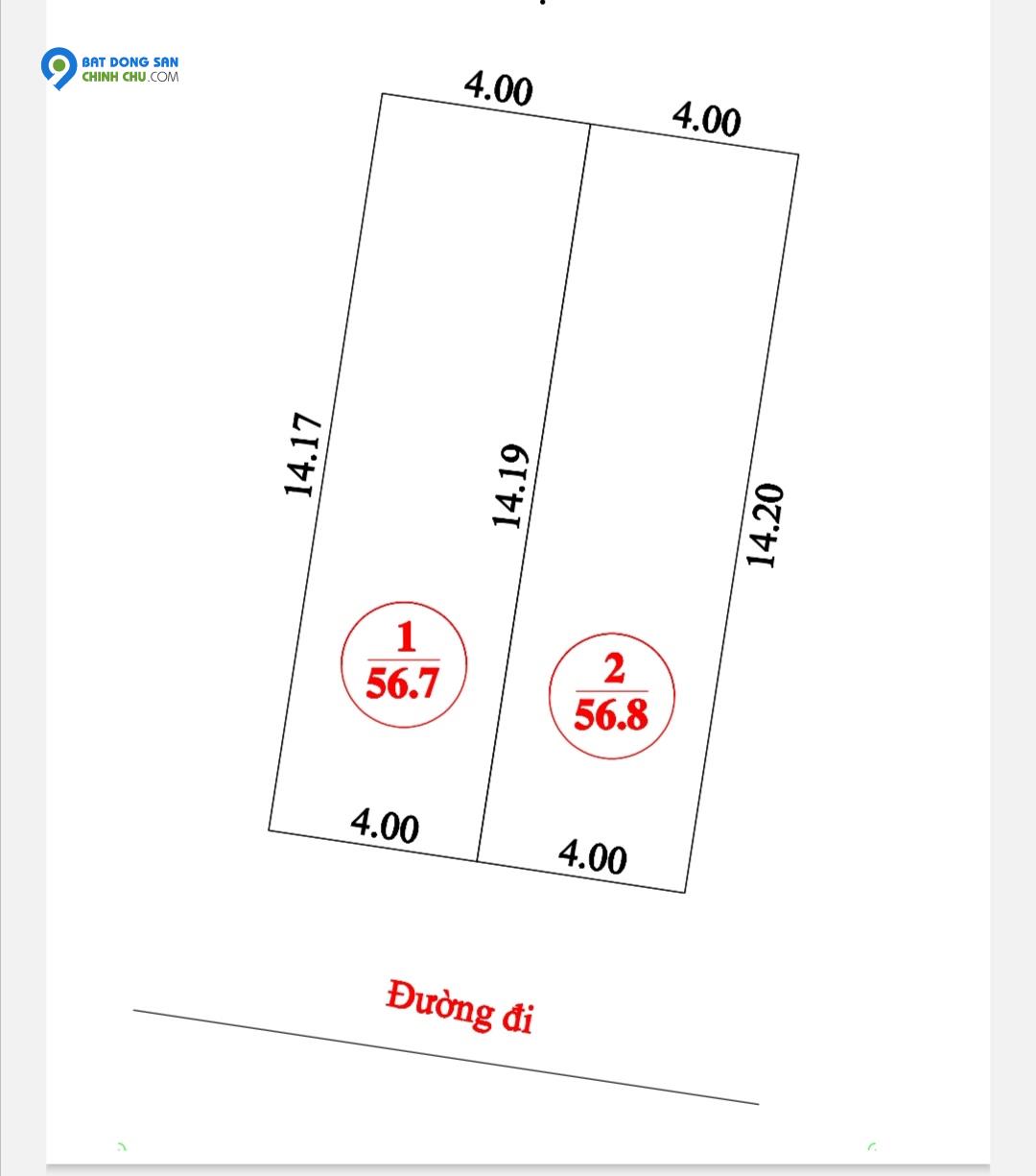 Chỉ 1ty9 có ngay 57m2 đất Chợ Kim, Xuân Nộn, Đông Anh Hà Nộ