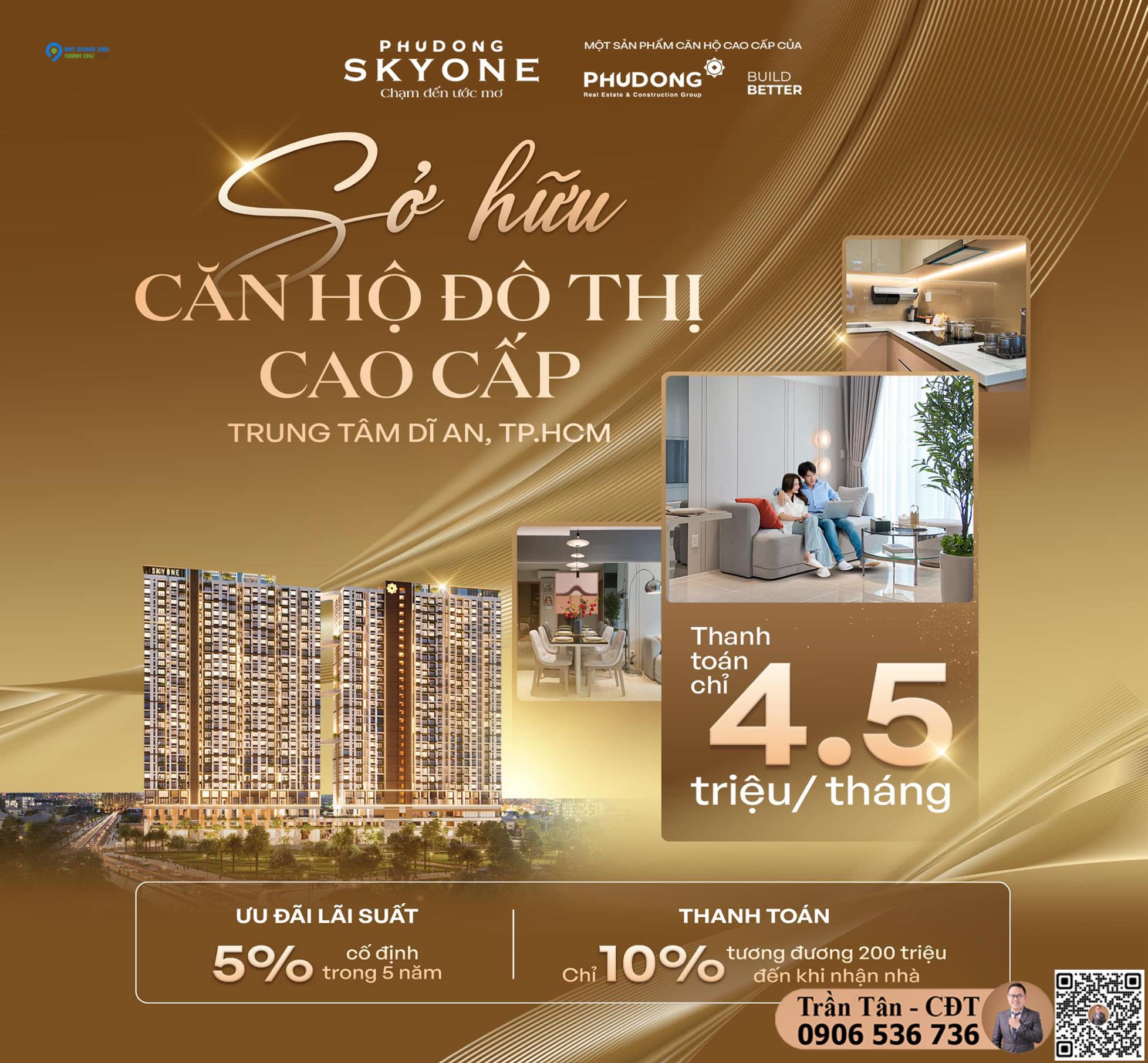 Chỉ Cần 200 TRIỆU Mua Ngay SKYONE – Thanh Toán Chỉ 4,5 Triệu/tháng – Cơ Hội An Cư Hiếm Có