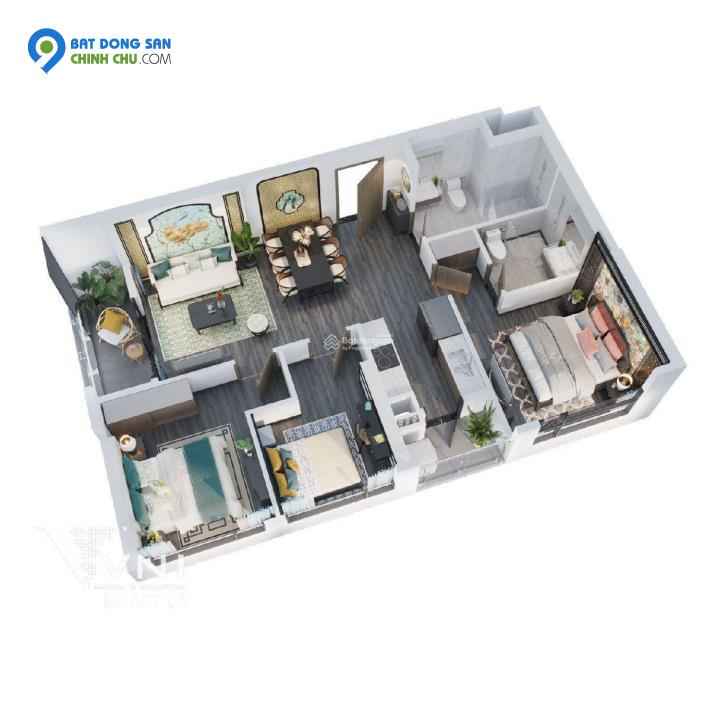 Chỉ với 3,3 tỷ sở hữu căn 2PN2VS 79m2 tại The Tonkin Vinhomes Smart City Tây Mỗ