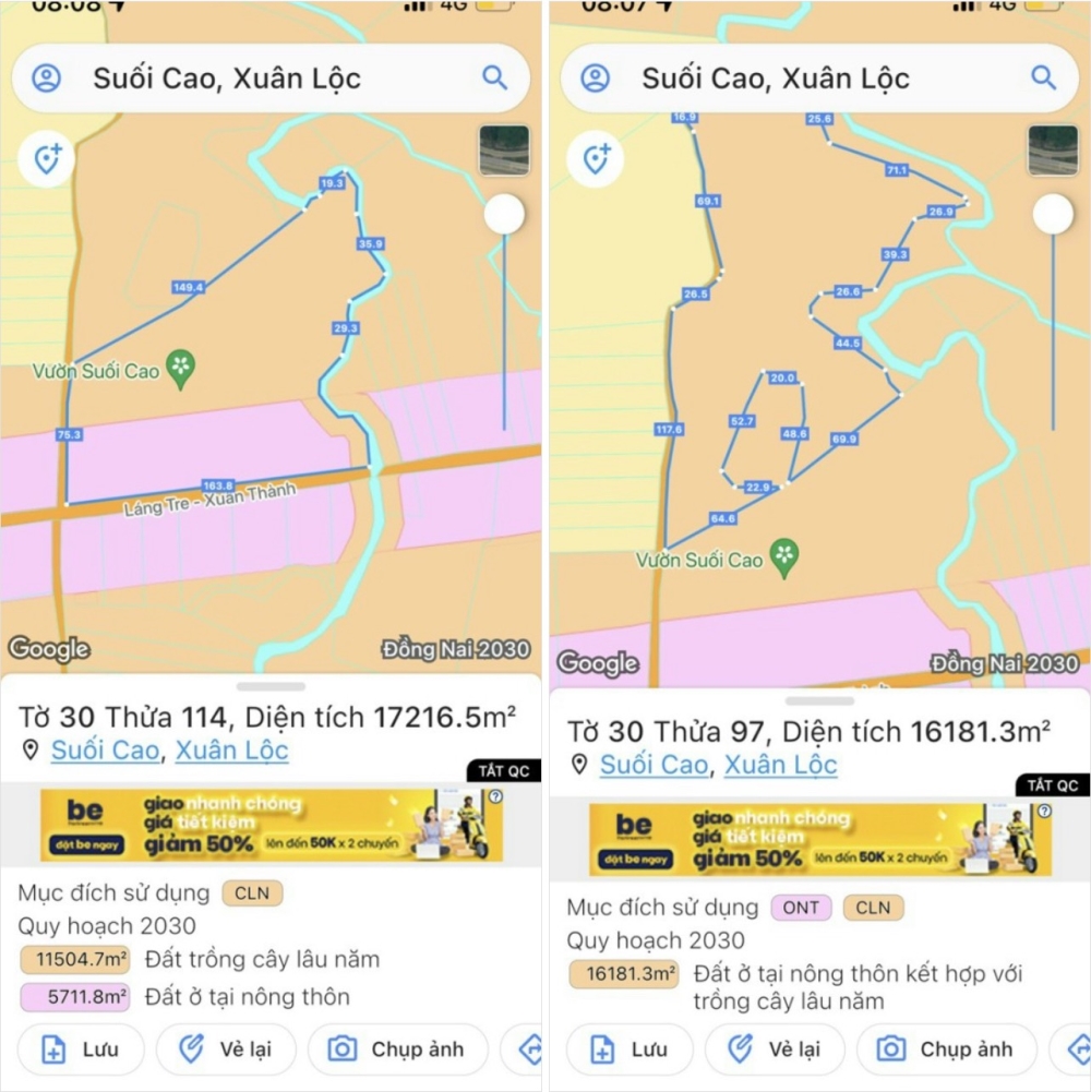 Chính Chủ Cần Bán NHANH 3 Thửa Khu Vực Xã SUỐI CAO- XUÂN LỘC- ĐỒNG NAI