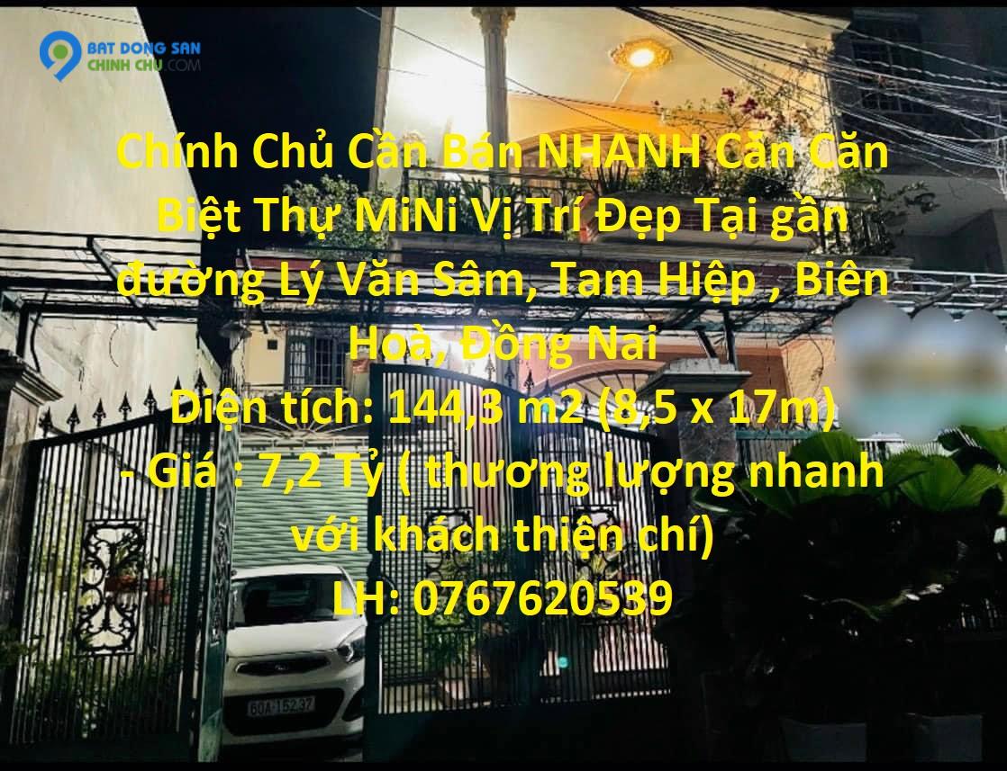 Chính Chủ Cần Bán NHANH Căn Căn Biệt Thự MiNi Vị Trí Đẹp Tại TP Biên Hòa