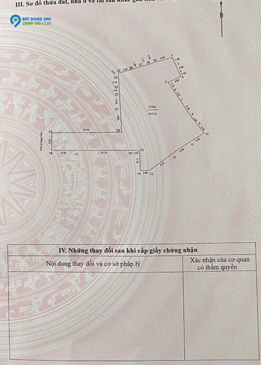 Chính chủ Bán nhà cấp 4 mặt phố Lê Ngọc Hân, Phường Phạm Đình Hổ, quận Hai Bà Trưng, Hà Nội.