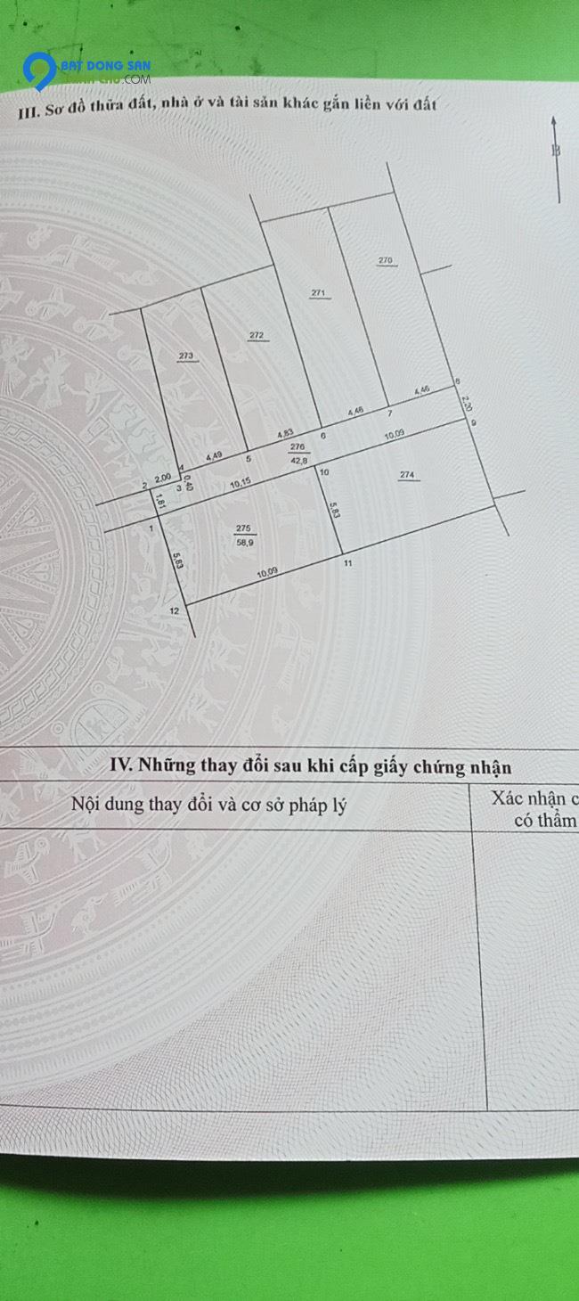 Chính chủ bán ĐẤT NỀN PHÂN LÔ TẠI AN CẢNH - LÊ LỢI - THƯỜNG TÍN