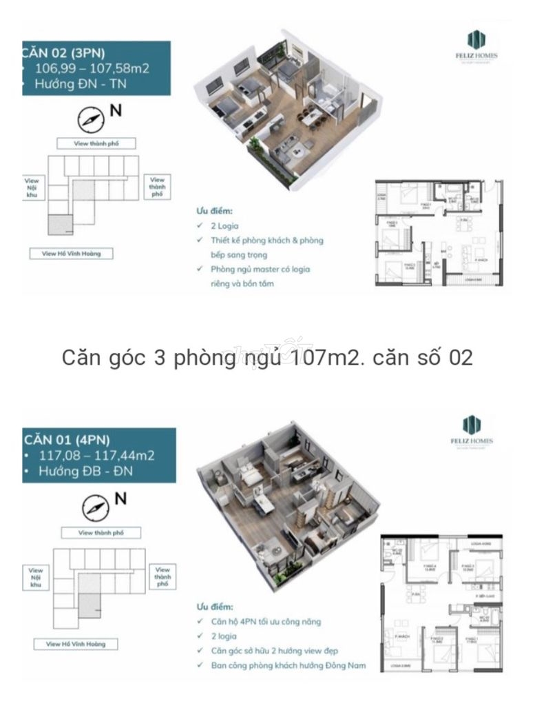 Chính chủ bán chung cư căn góc tầng đẹp toà Tropical Flizz home Hoàng Mai