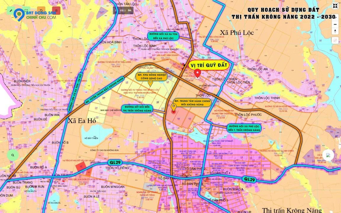 Chính chủ bán đất cạnh UBND Krong Năng, Đăk Lăk , 725tr/ 132m2 (bao phí và thuế)