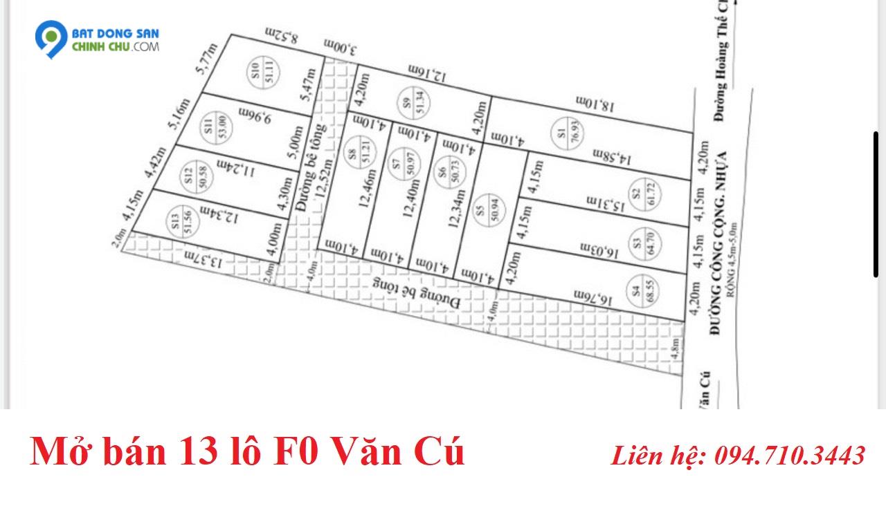 Chính chủ bán lô góc đường 7 m tại Văn Cú giá chỉ 1,2 tỷ bao bìa. Nhanh tay thì còn