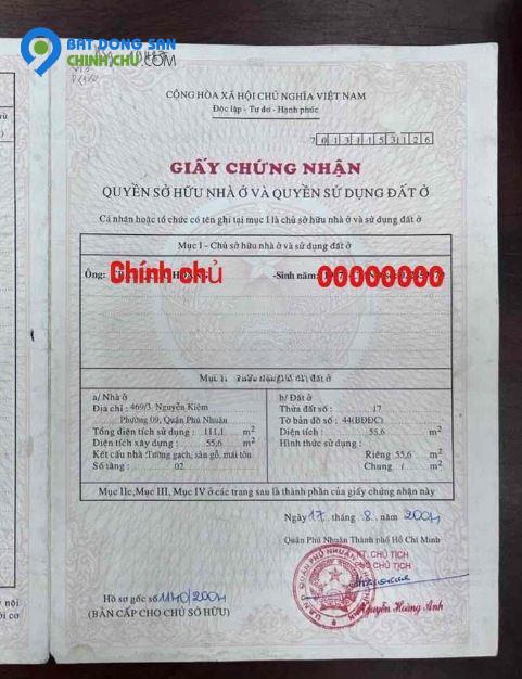 Chính chủ bán nhà 469/9 Nguyễn Kiệm , P9 , Quận Phú Nhuận