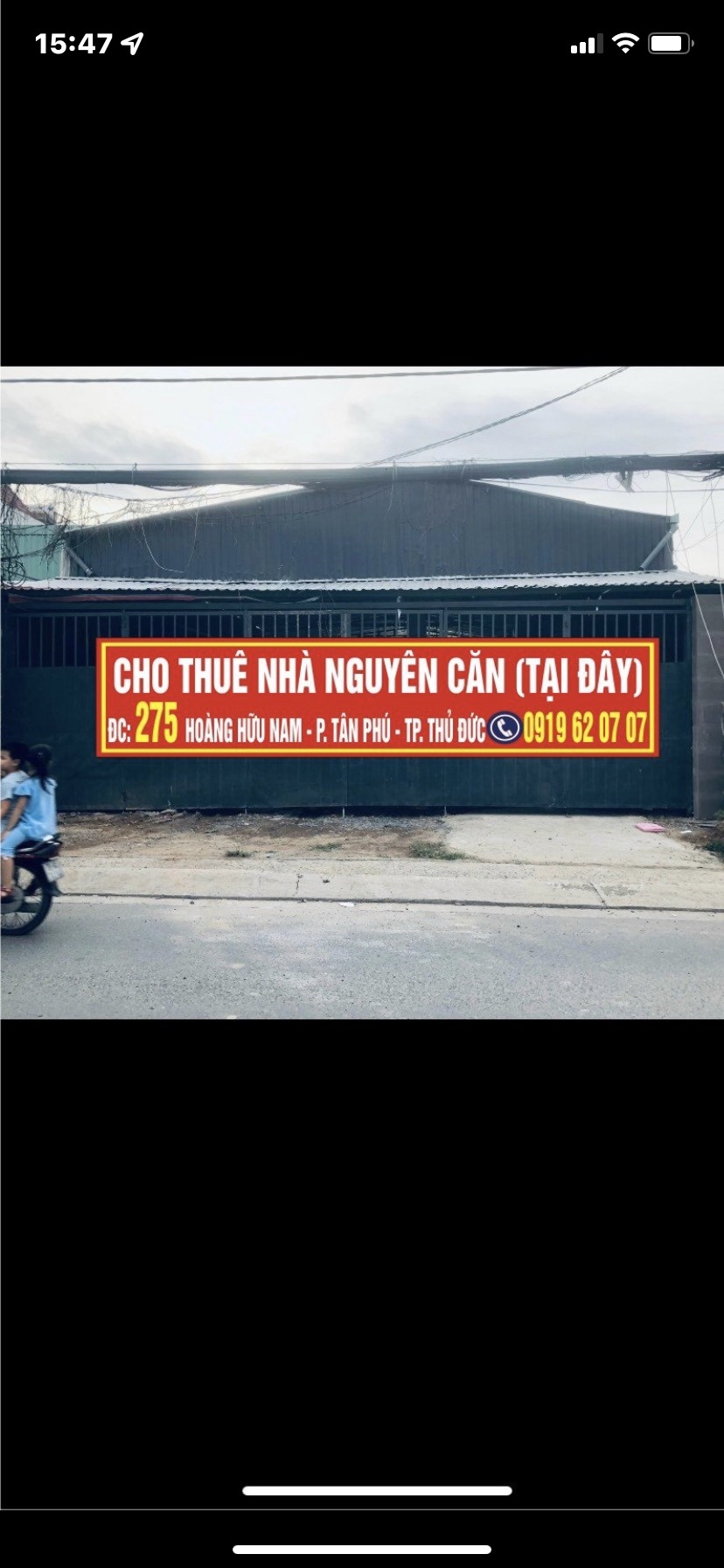 Cho thuê nhà mặt tiền nguyên căn tại 275 Hoàng Hữu Nam phường Tân Phú thành phố Thủ Đức( quận 9 cũ).