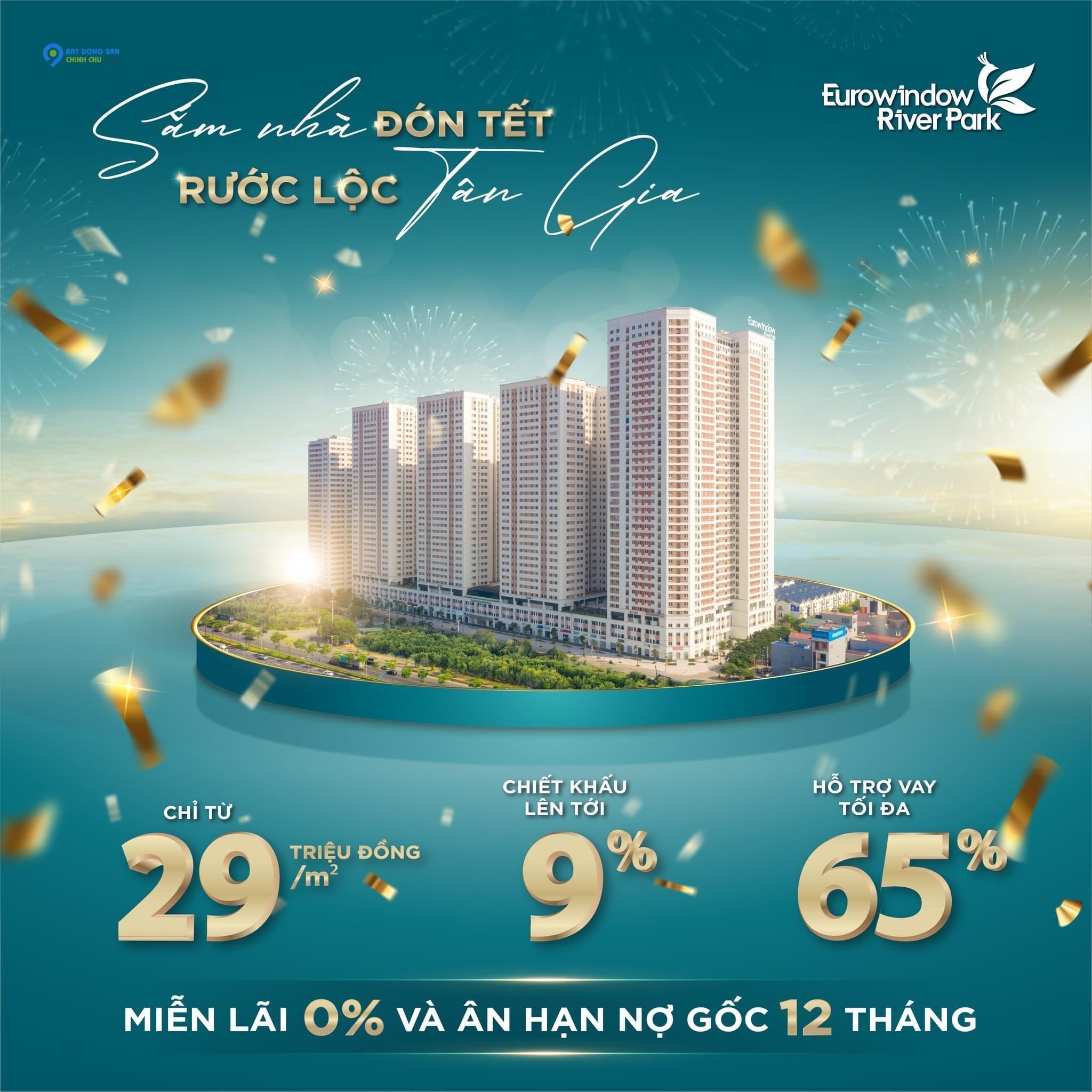 Còn 30 căn cuối cùng dự án Eurowindow River Park với giá rẻ nhất phân khúc nhà ở thương mại tại HN