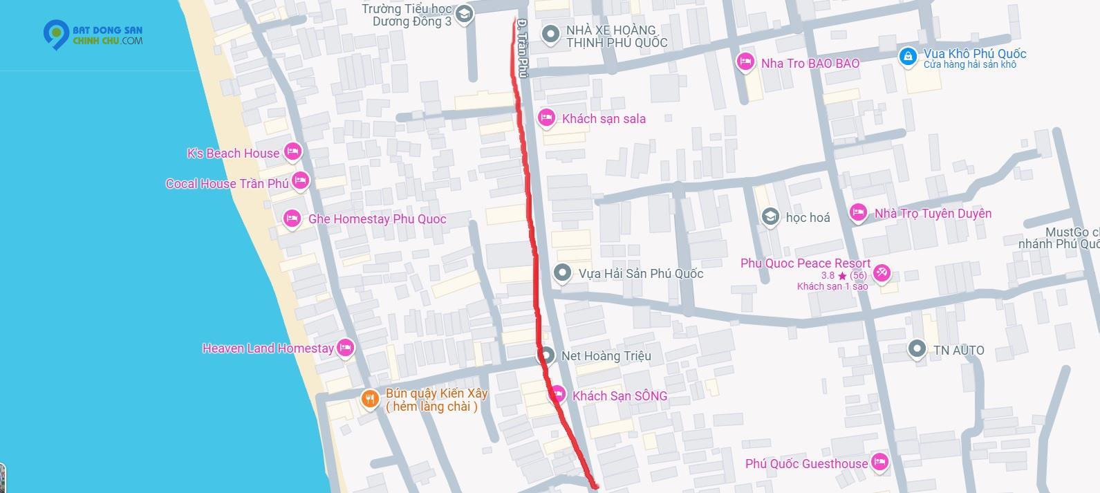 Đất Đẹp 180m² Mặt Tiền Trần Phú – Dương Đông, Có Sẵn Nhà Ở