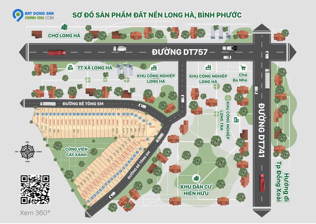 Đất nền thổ cư Phú Riềng, Bình Phước, 298 triệu 200m2 sổ sẵn, ngay 3 KCN 500ha