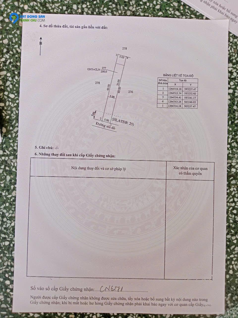 Đất nền thổ cư xã Dầu Tiếng, Bình Dương chỉ 250 triệu, 200m2, sổ sẵn từng nền