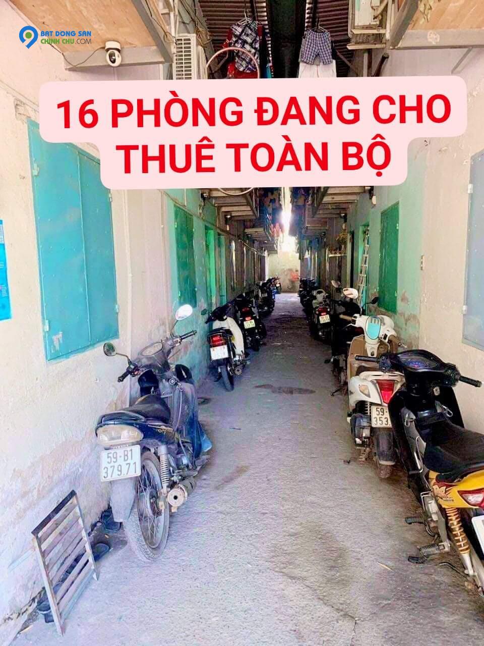 Dãy trọ 16 phòng - Hẻm ôtô, Vườn Lài, An Phú Đông, Quận 12 - ngang 10.6m - Chỉ 10 tỷ 79