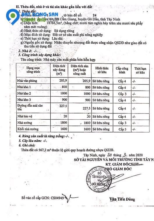 Gia đìnhTôi cần Bán 48.000m2 đất nhà xưởng đường Ql 22B Tây Ninh: 250 tỷ