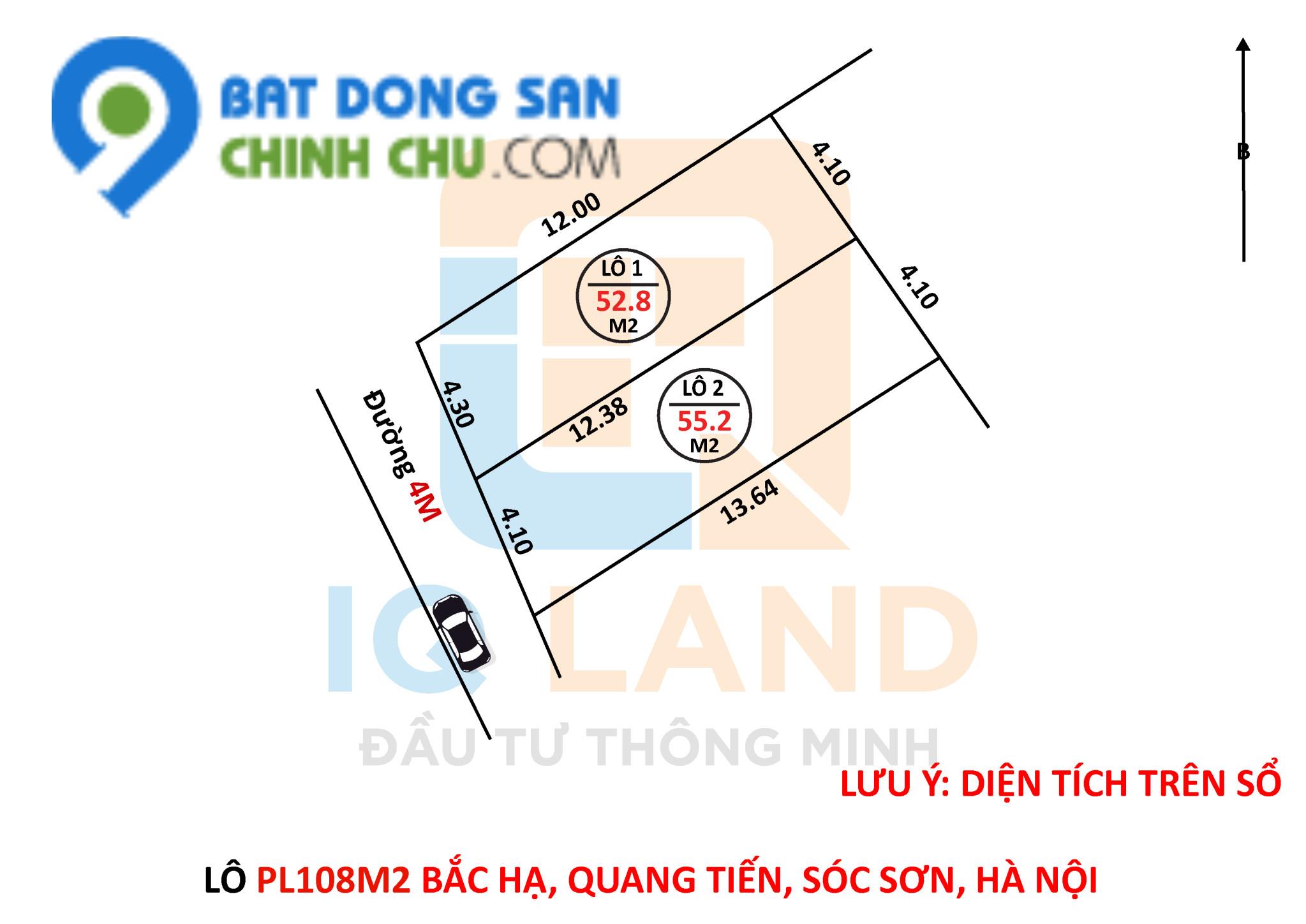 (Hàng Hiếm)bán nhanh 55.2m Bắc Hạ - Quang Tiến, Đường 4.5m thông