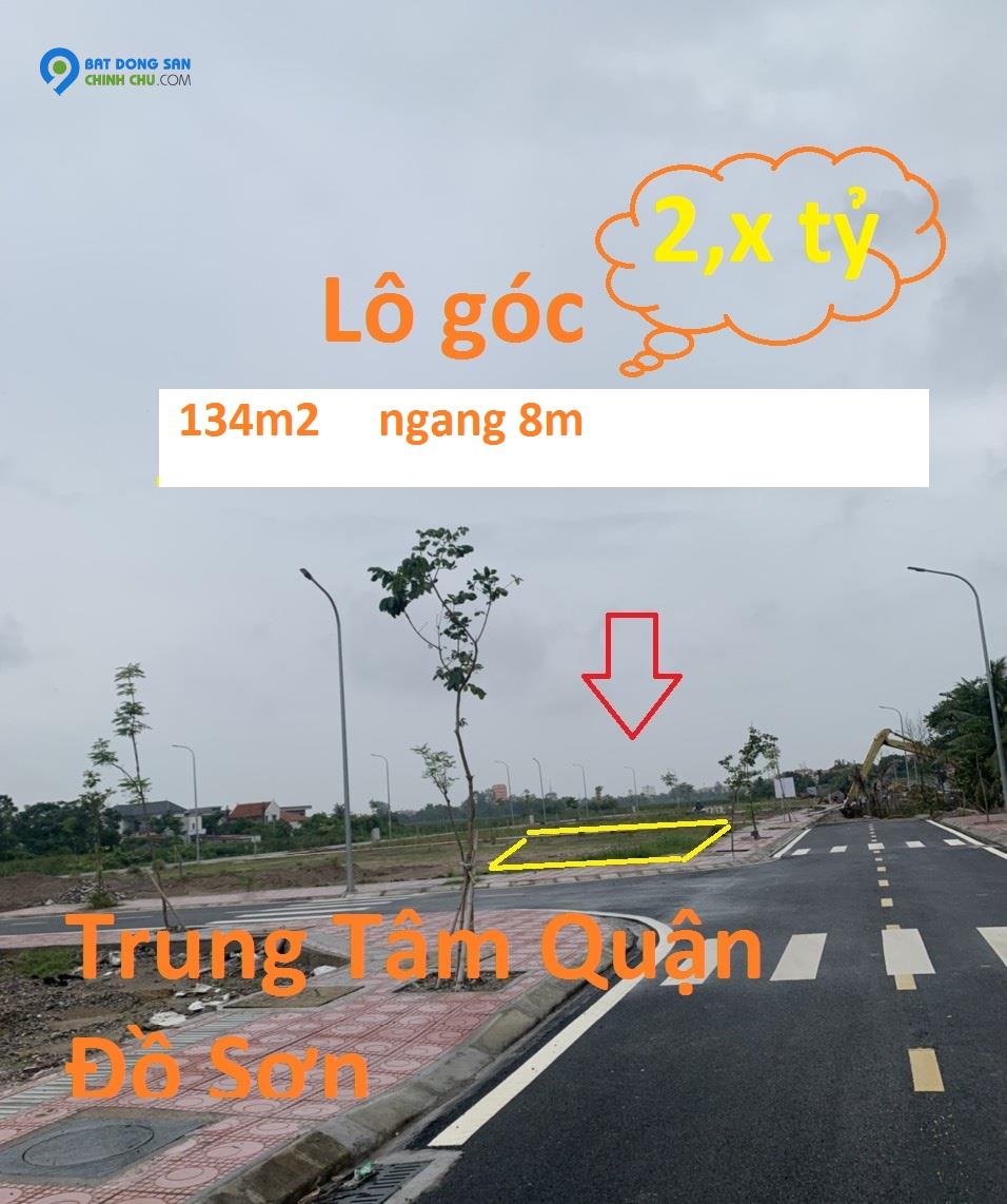 Lô Góc 134m2 mặt đường Suối Rồng trung tâm quận ĐỒ SƠN , Hải Phòng 2,x tỷ